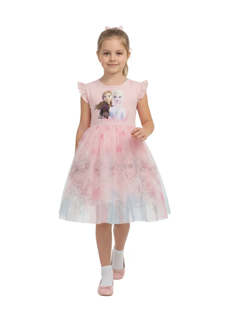 دىدانيالا إلسا وآنا طباعة ذاتية وردي بدون سحاب