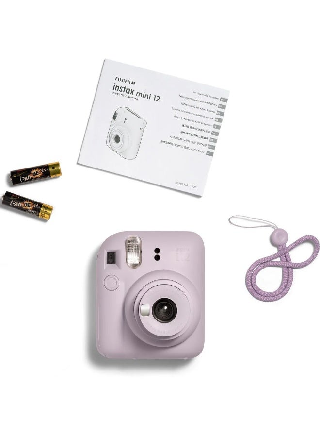 Instax Mini 12 Christmas Gift Box – Purple Instant Mini 12 Camera with Brown Case, White Mini Film, Photo Frame, Pegs and Batteries – Perfect Christmas Gift for Kids, Teens, and Adults - Image 2