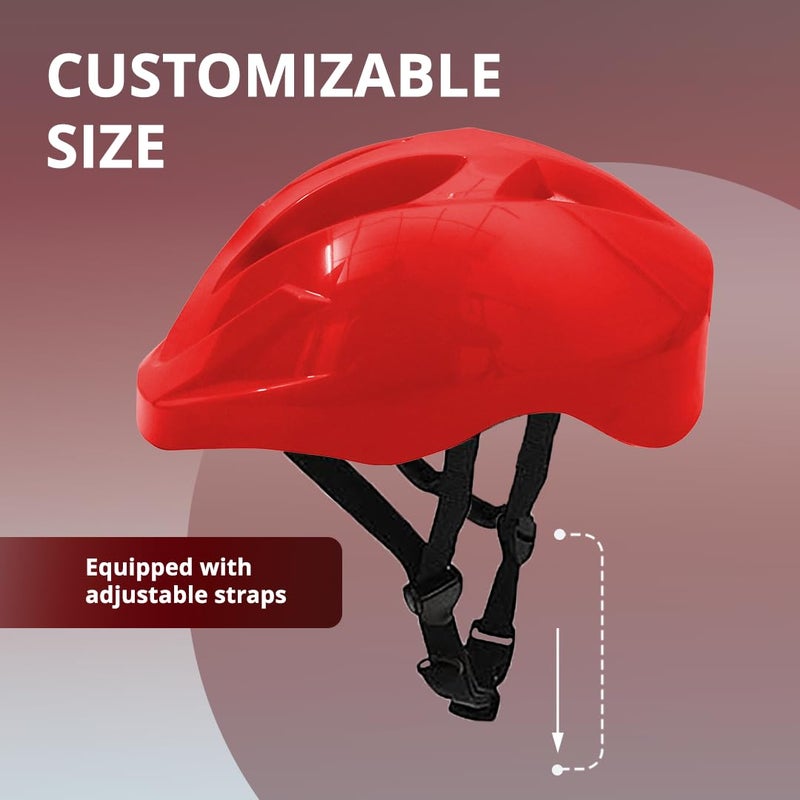 Endless EL1026 Multi Utility Sports Helmet for Cycling, Skating, Skateboarding | Red | Material : ABS, EPS | With High Density EPS (Thermocol) Padding, Soft Cushion and Adjustable Strap for Best Fit - Image 4