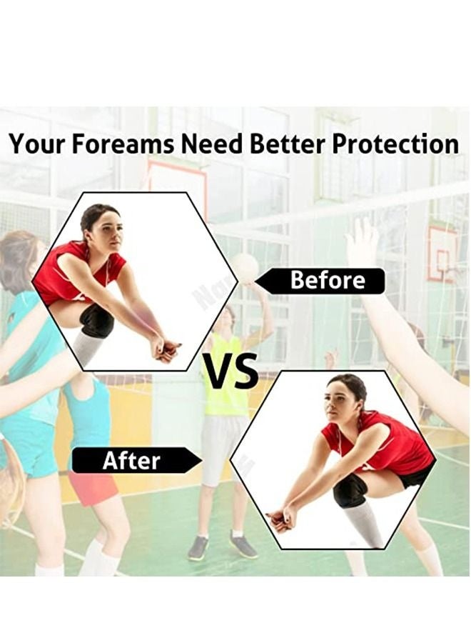 1 Pair Volleyball Arm Sleeves, Passing Forearm Sleeves with Protection Pad Thumbhole, Arm Sleeves for Girls Boys Kids Volleyball Training - Image 3