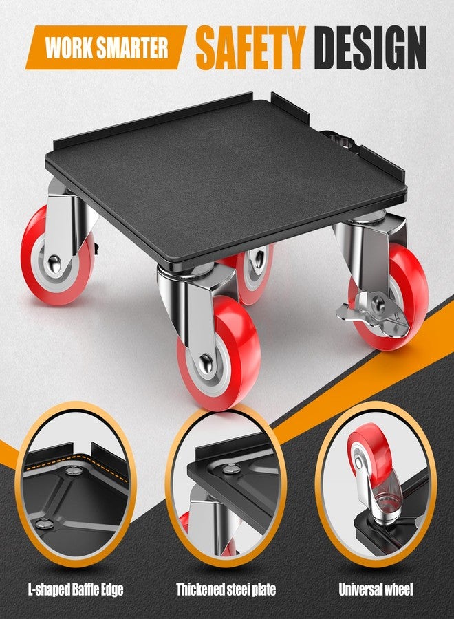 LOYAL TIGER Furniture Dolly,Furniture Mover Pro Set,Furniture Lifter with 5 360° Rotatable Rubber Universal Wheels，Carbon Steel Panel Furniture Movers，Maximum Load 3307LBS.Red. - Image 4