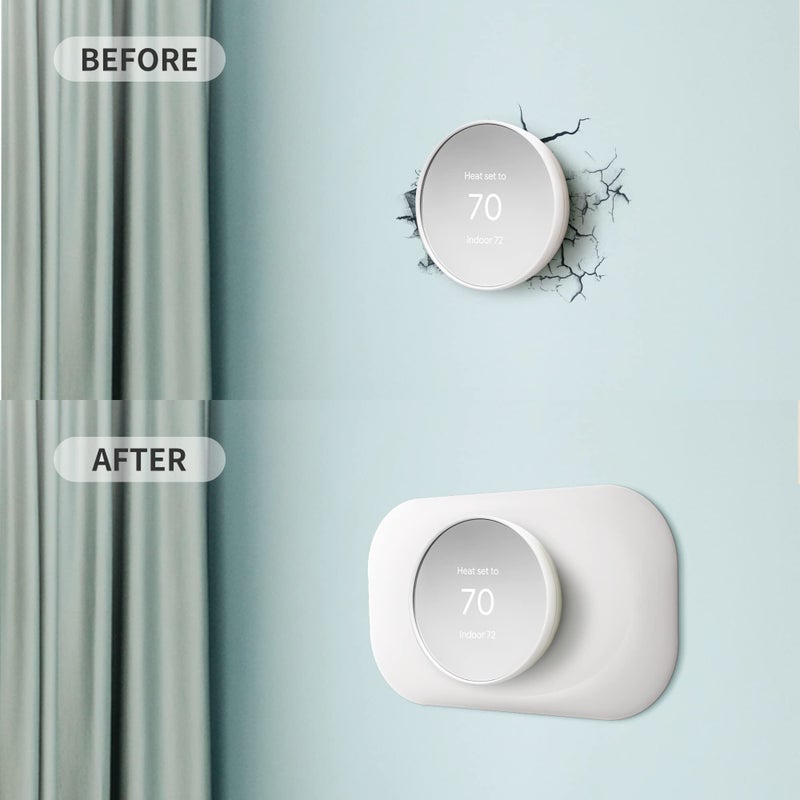 Petrichor Nest Thermostat Wall Plate - Compatible with Google Nest Thermostat 2020 - Nest Thermostat Trim Kit, Nest Thermostat Wall Plate Cover Accessory Easy Installation - Snow - Image 4