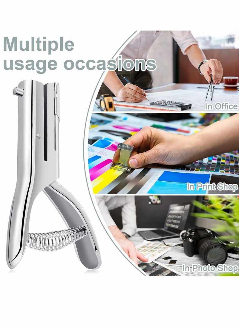 Hole Punch, Single Portable Handheld Heavy Duty Alloy Distance Fits Paper, Business Cards, PVC Bank Cards - Image 1