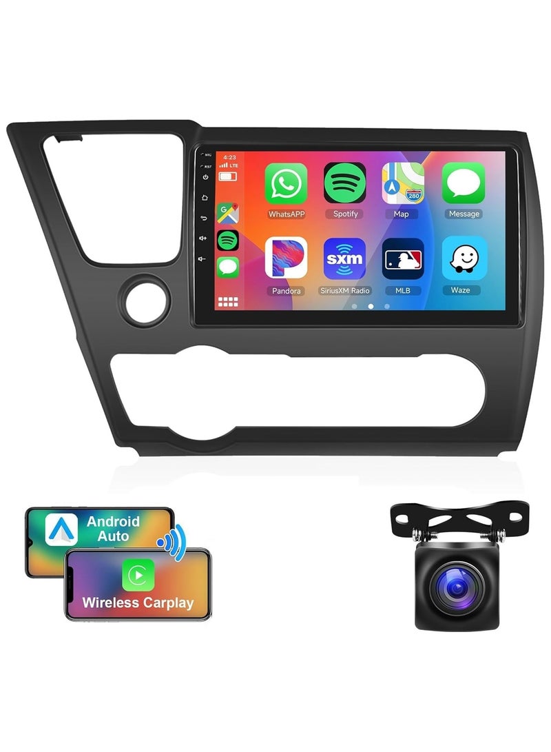 SHEZA STAR Android Car Stereo for Honda Civic 2013 2014 2015 2016 2017 1GB RAM 32GB ROM 9 Inch MirrorLink WiFi BT, IPS Touch Screen with AHD Camera Included  - Image 1