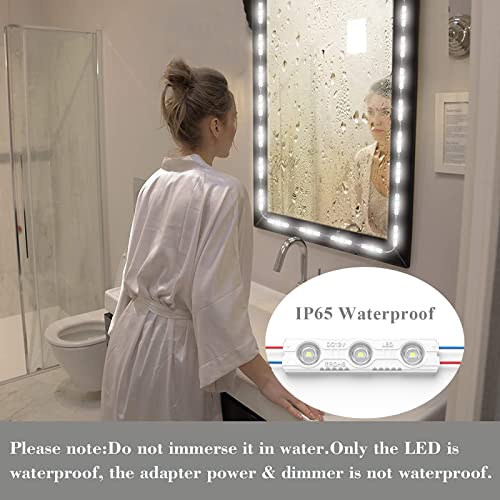 Kintion LED Vanity Mirror Lights with RF Remote, Dimmable Hollywood Style 13ft(4m), Bathroom Waterproof, for Full Body Mirror, Makeup Mirror, Vanity Mirror, Bathroom Mirror(Mirror Not Include) - Image 2