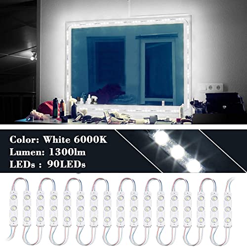 Kintion LED Vanity Mirror Lights with RF Remote, Dimmable Hollywood Style 13ft(4m), Bathroom Waterproof, for Full Body Mirror, Makeup Mirror, Vanity Mirror, Bathroom Mirror(Mirror Not Include) - Image 5