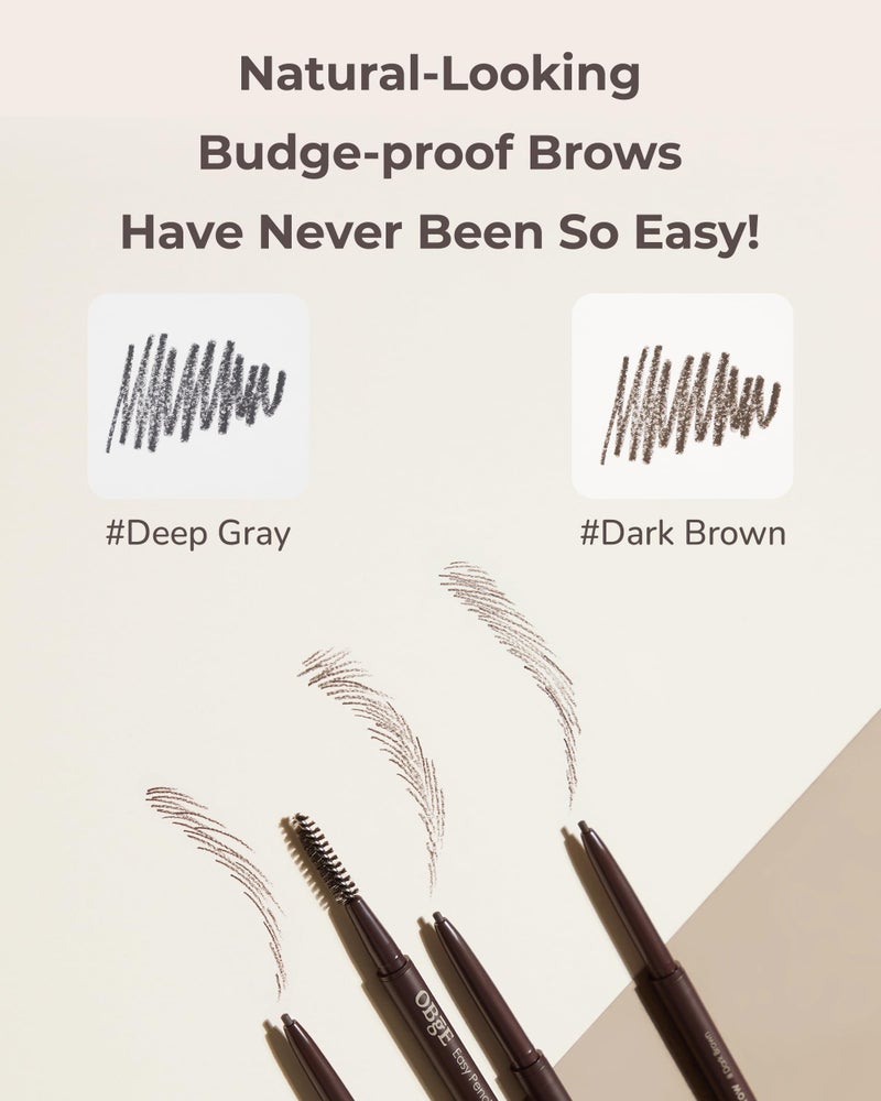 OBgE Easy Pencil Brow (Dark Brown, 0.003oz) - Ultra Fine Eyebrow Pencil with Brush for Precise and Effortless Brow Shaping. Long Lasting Natural Color. - Image 5