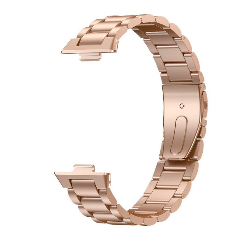 Metal Portable Smartwatch Band in Rose Gold for daily smartwatch wear and replacement strap Family Use Everyday Use Home Use Travel Use Outdoor - Image 1