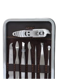 12 Piece Manicure Pedicure Set Silver/Black - pzsku/Z8FFA5F3165162CA772FEZ/45/_/1733251020/5d16669c-b665-4f2f-a1d7-7e11c2c6e93e