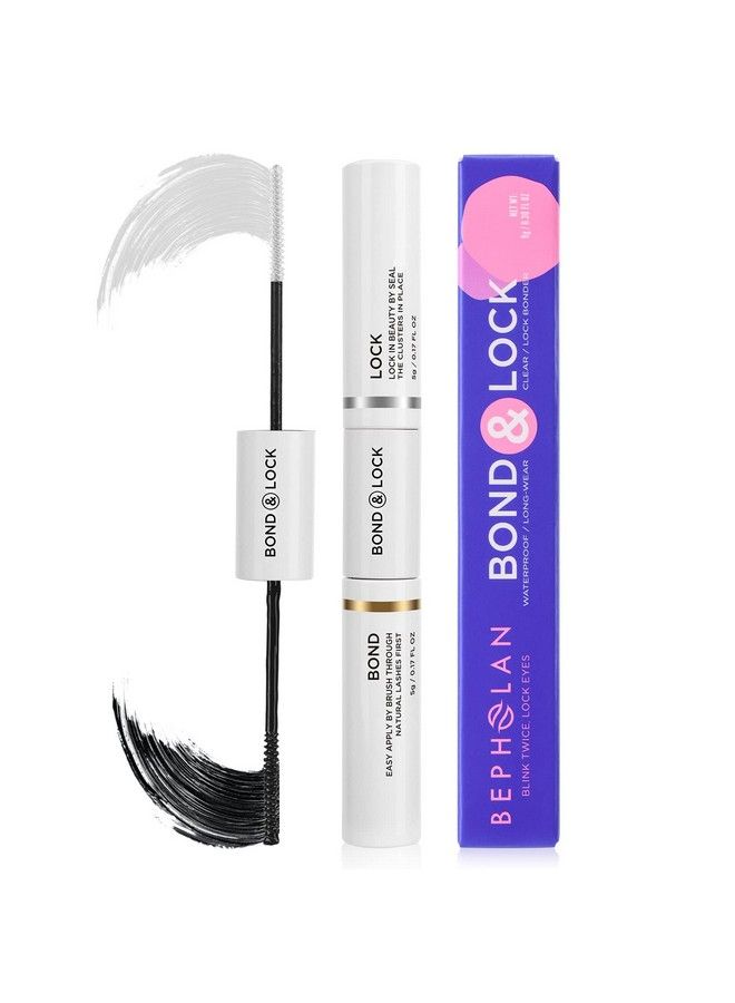 BEPHOLAN لاصق رموش وSeal لتمديد الرموش - لاصق ماسكارا مدعوم بالبيوتين وفيتامين E - ثبات قوي جداً وخالي من اللاتكس - مناسب للعيون الحساسة 0.30 أونصة - Image 1