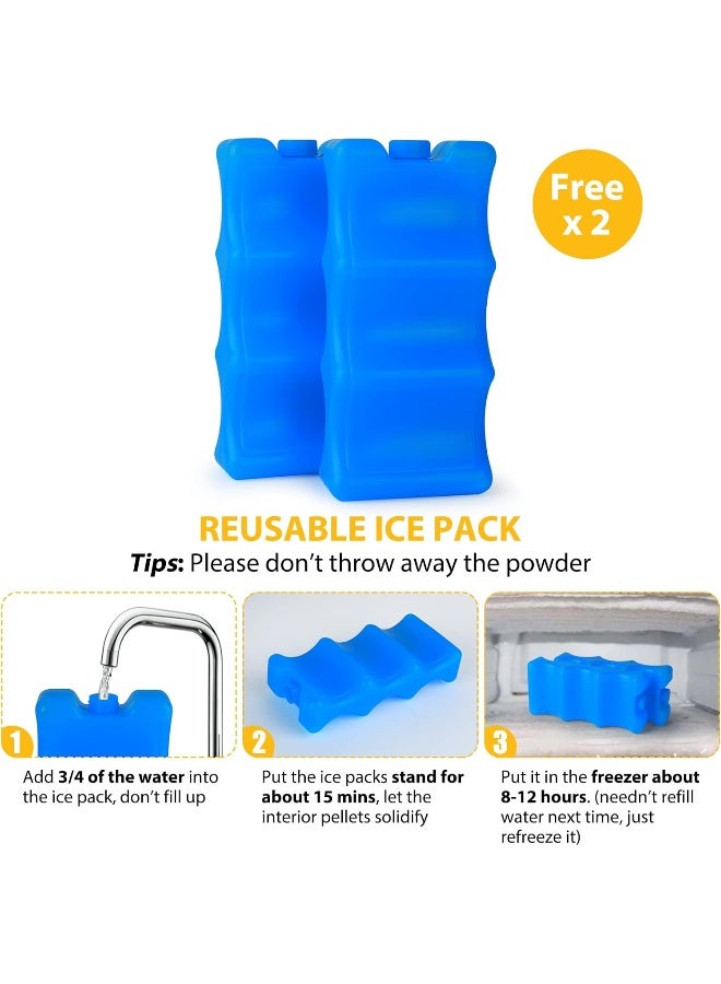 accmor حقيبة تبريد حليب الأم من أكمور مع حزمة ثلج - Image 4