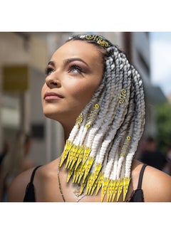 RechicGu 130 Pieces Locs Hair Jewelry For Women Goddess Dreadlocks Accessories Kit Faux Locs Beadsbraids Hair Cuffs Decoration Charms (Gold)  - Image 3