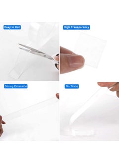 Hemiza Double Sided Tape Heavy Duty, Washable Nano Mounting Adhesive Grip Multipurpose Removable Traceless Transparent Tape, Strong Sticky Wall Strips Poster Carpet For Paste Items(3M)  - Image 4