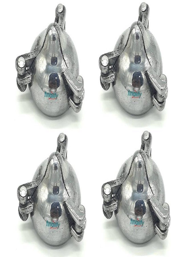 FINALITY Aluminium Modak Maker Mold (4 Pcs/Large) for Ganpati Festival | Multi-Purpose Mould for Modak, Momos, Gujiya - Perfect for Home-Made Delicacies | Ideal for Ganesh Chaturthi - Image 1