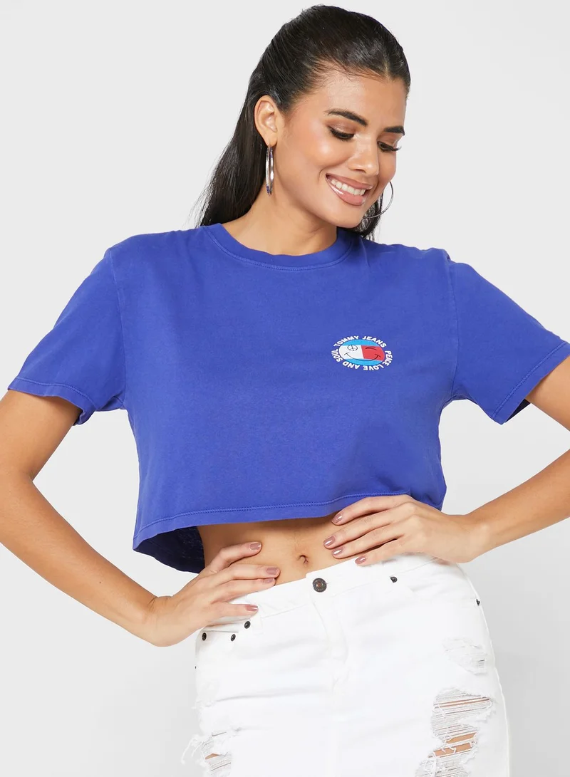 TOMMY JEANS Crew Neck Logo T-Shirt