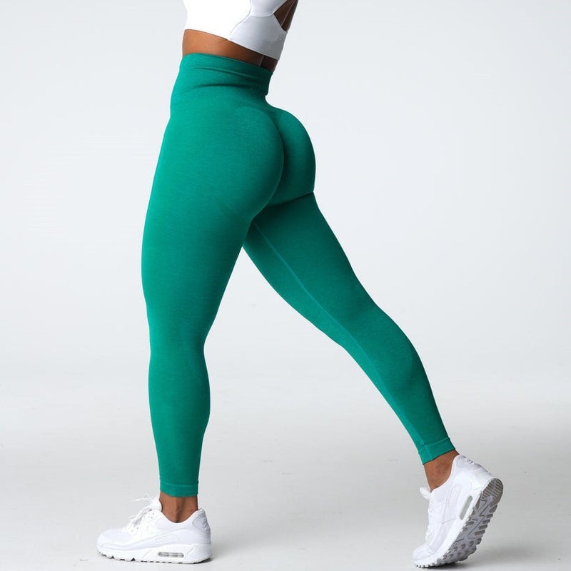 Specially Designed For Tight-Fitting Butt-Lifting Smiley Pants 2.0 Cationic Fitness Pants Yoga Pants Seamless Nine-Point Pants - Image 5