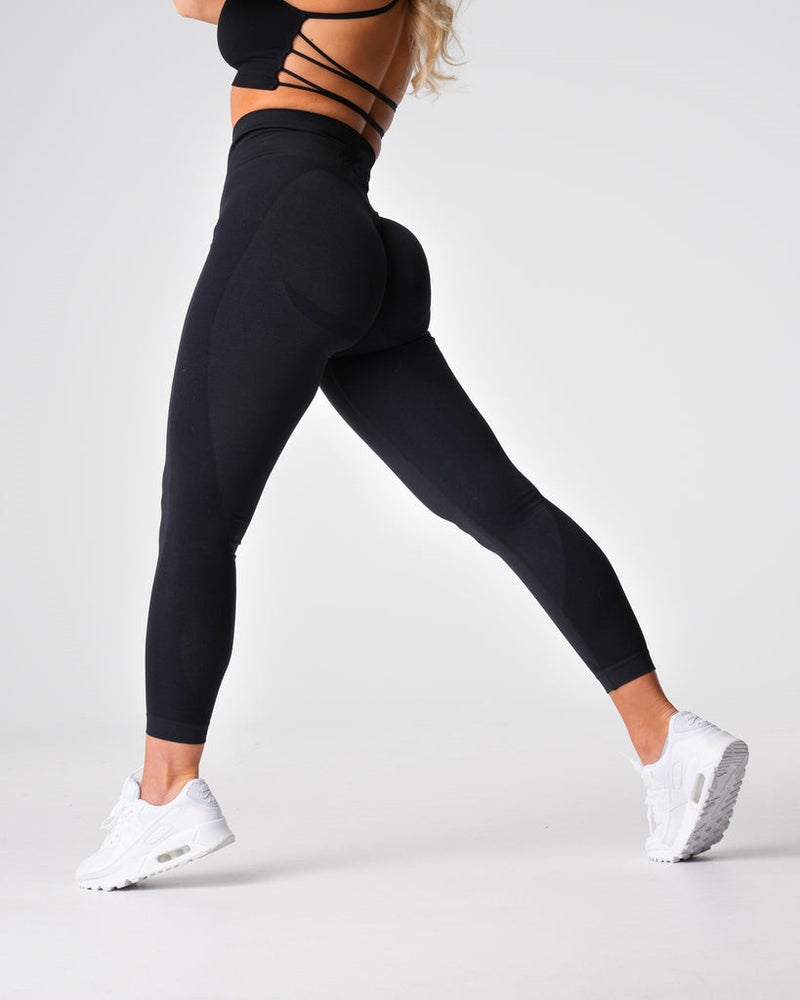 Specially Designed For Tight-Fitting Butt-Lifting Smiley Pants 2.0 Cationic Fitness Pants Yoga Pants Seamless Nine-Point Pants - Image 1