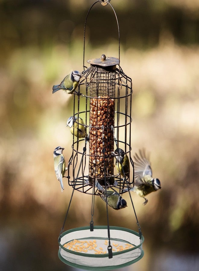 FoldTier 1 Pieces Universal Wild Bird Seed Catcher Hanging Hoop Platform Bird Seed Catcher Tray for Hummingbird Feeders Bee Feeder Outdoor Garden Accessories (16 Inch) - Image 4