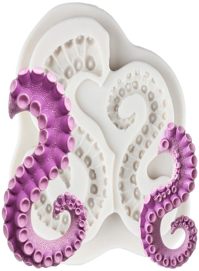 YANQINMS Sea Octopus Tentacles Silicone Mold Tentacles Fondant Molds for Cake Decorating Cupcake Topper Candy Chocolate Polymer Clay Gum Paste - Image 1