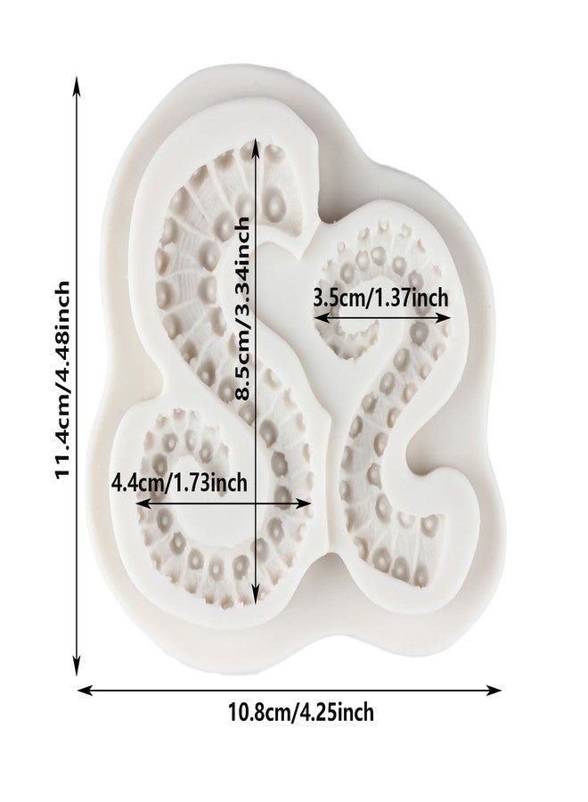 YANQINMS Sea Octopus Tentacles Silicone Mold Tentacles Fondant Molds for Cake Decorating Cupcake Topper Candy Chocolate Polymer Clay Gum Paste - Image 2