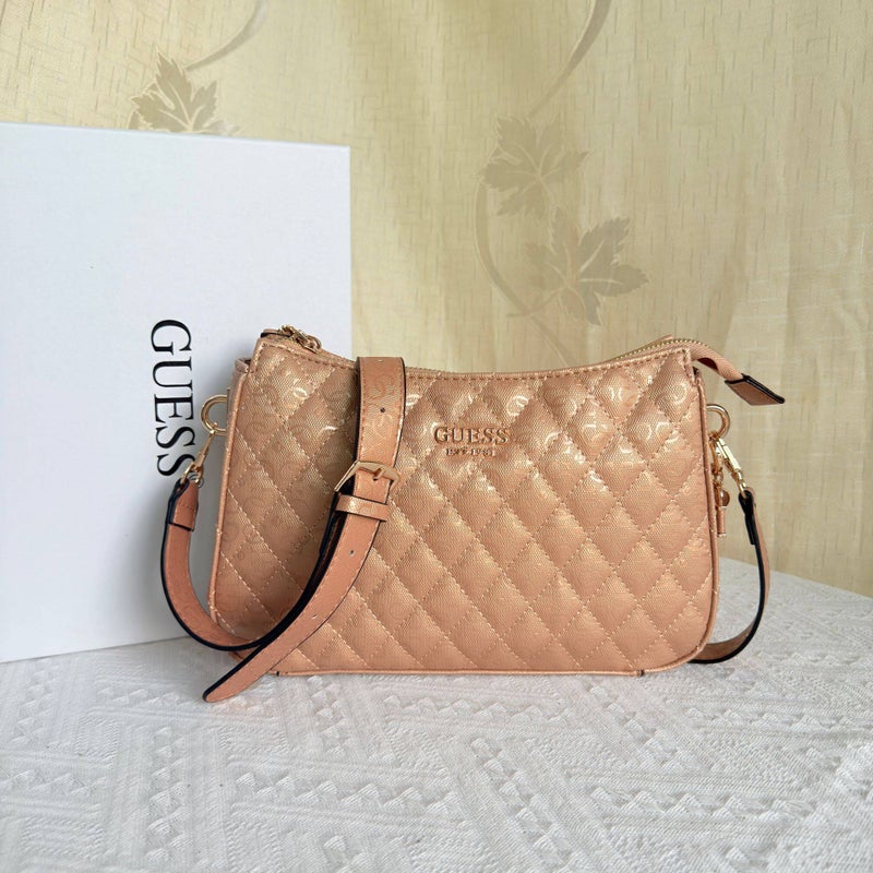 جس حقيبة أكتاف أفون بارك للموضة للنساء باللون ذهبي وردي - Image 2