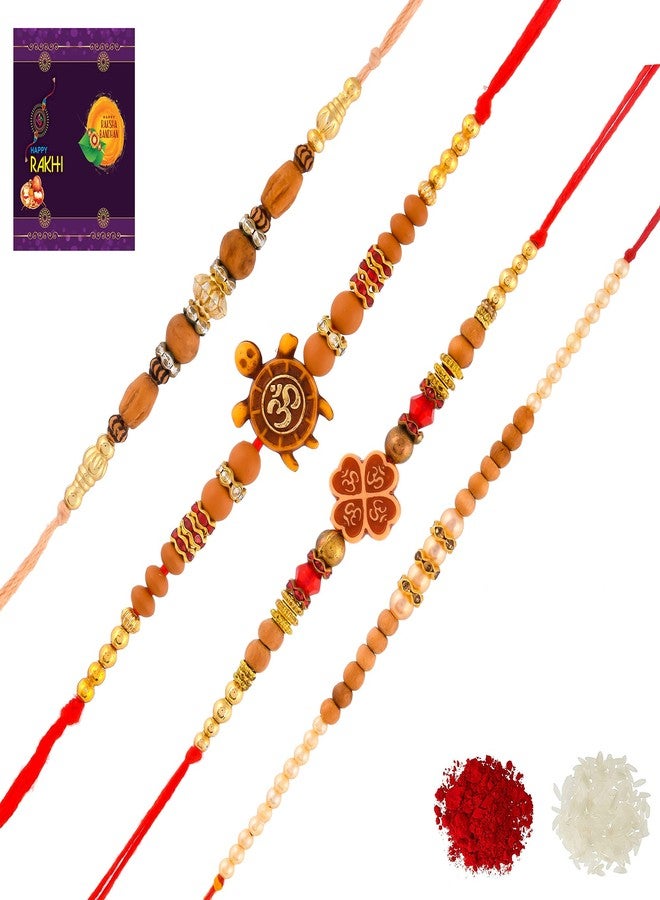 AR Eyewar Multicolor Four Dora Rakhi Combo Set For Brother Sister (ARR211189)