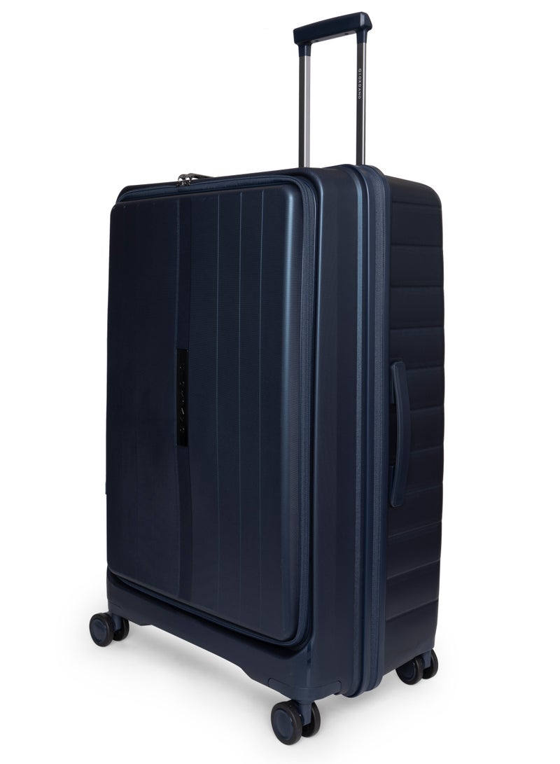 GIORDANO Giordano Titanium 28-Inch Check-In Luggage – Large Hard Shell Trolley Suitcase with Extra Secure Lock, Expandable Luggage Design, 360° Double Spinner Wheels, Lightweight Unbreakable Travel Bag – Navy  - Image 2