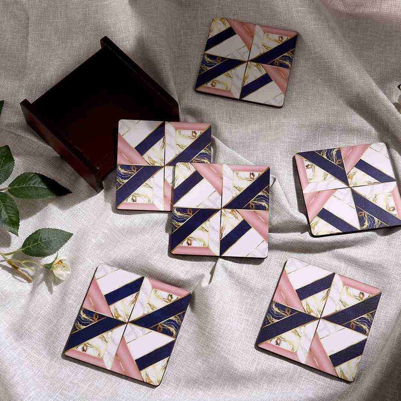 Wonderchef Casablanca Marble Mosiac Coaster -Set of 6 - Image 3