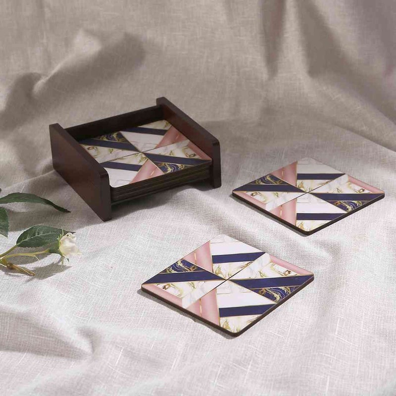 Wonderchef Casablanca Marble Mosiac Coaster -Set of 6 - Image 4