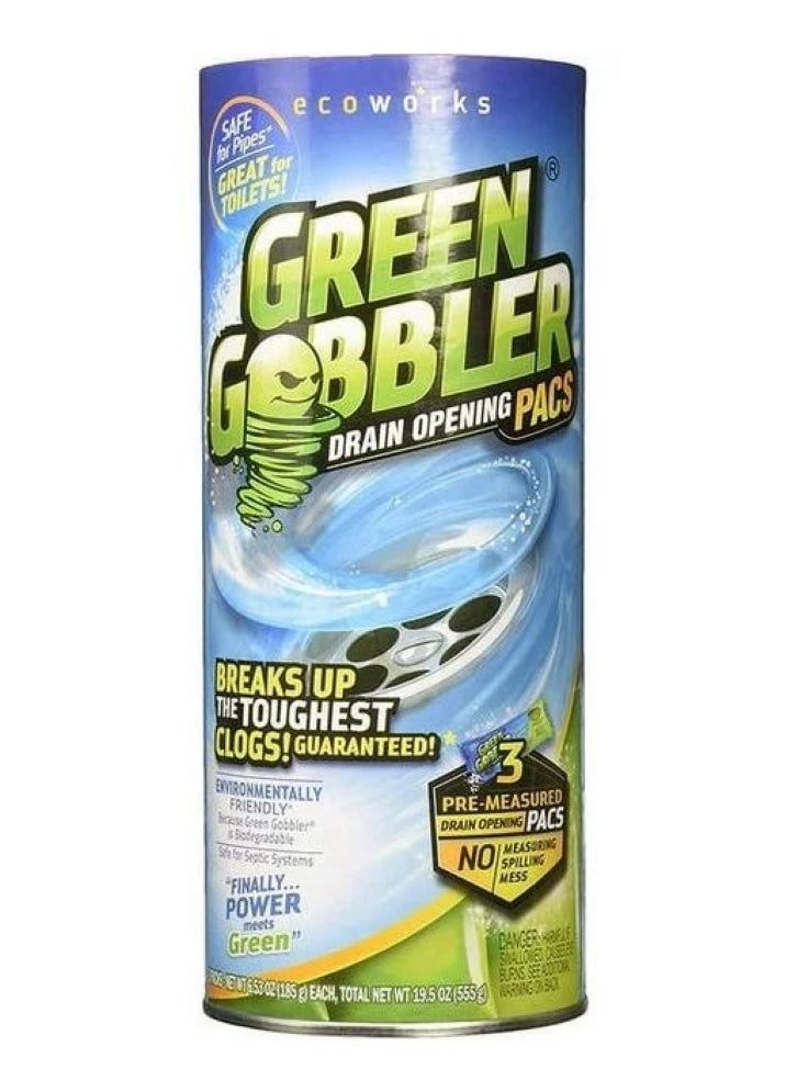 Drain Opening Pacs 555 Gram 3 Count