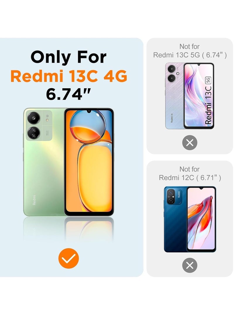 بورتوني غطاء حماية لهاتف Xiaomi Redmi 13C مصنوع من السيليكون الناعم من مادة TPU وغطاء واقي خفيف الوزن للصدمات مع حماية للكاميرا مصمم لهاتف Xiaomi Redmi 13C - Image 2