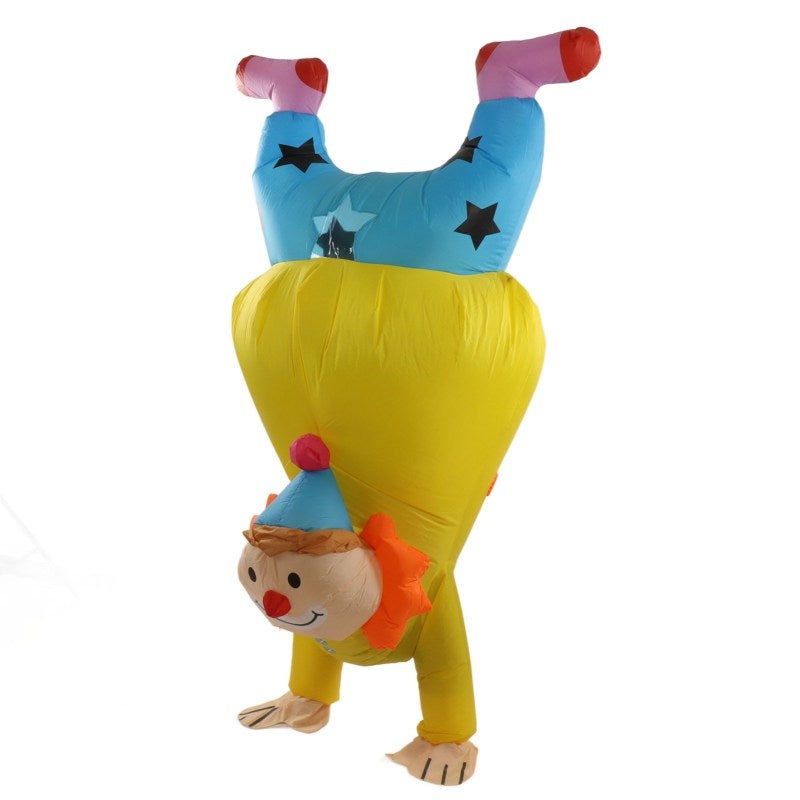 Inflatable Clown Costume: Waterproof Durable Reinforced Stitching - Lightweight Reusable Unique Handstand Clown Costume for Adult Halloween Cosplay Outdoor Carnivals Parties - Image 2