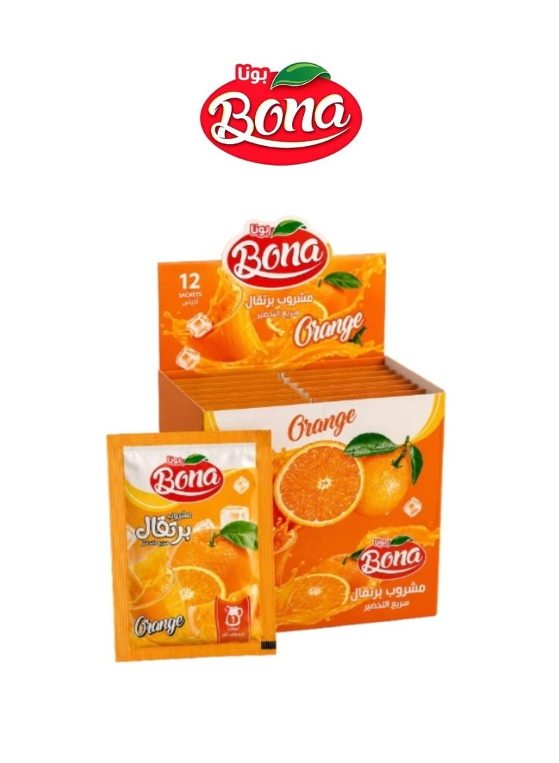 Bona Orange  Juice - 35g - Box of 12 Sachets - Image 2