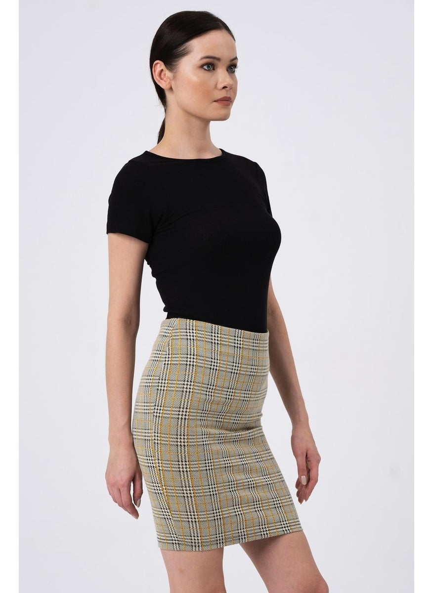 Alexander Gardi - Checked Mini Skirt, Gray (B19-49802-WN) - Image 1