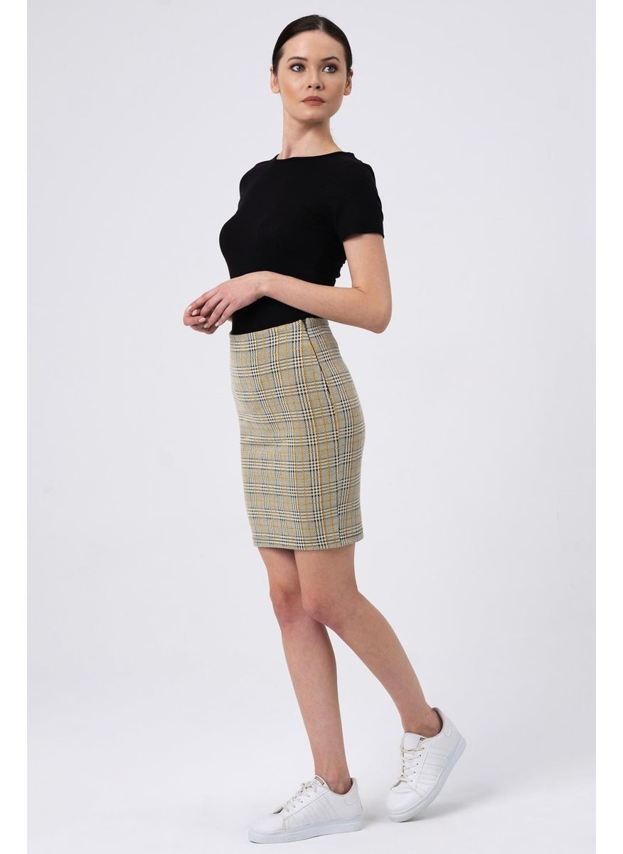 Alexander Gardi - Checked Mini Skirt, Gray (B19-49802-WN) - Image 1