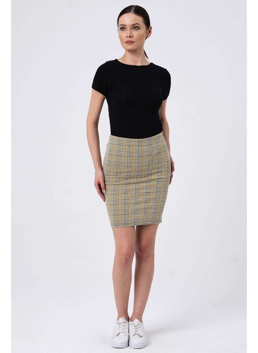 Alexander Gardi - Checked Mini Skirt, Gray (B19-49802-WN) - Image 1