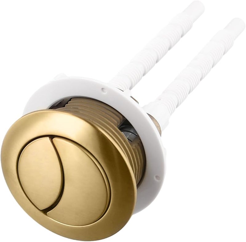 Gold Brushed Brass 38mm Dual Flush Toilet Tank Button Replacement Cistern - Image 2