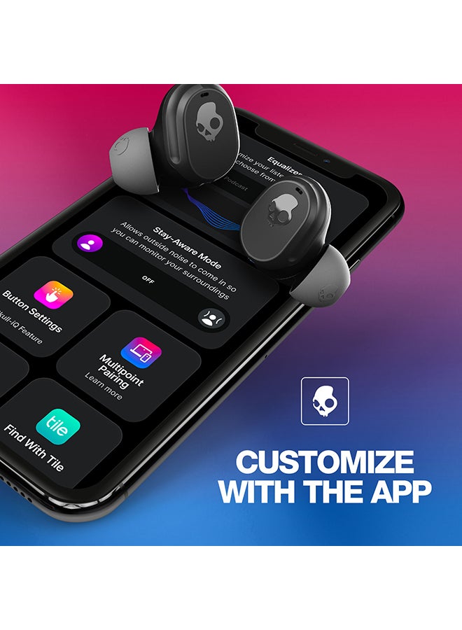 Skullcandy Mod True Wireless Earbuds With Multipoint Pairing / Clear Voice Smart Mic / 34 Hours Total Battery / IP55 Sweat And Water Resistant / Tile Finding Technology / True Black - Image 2