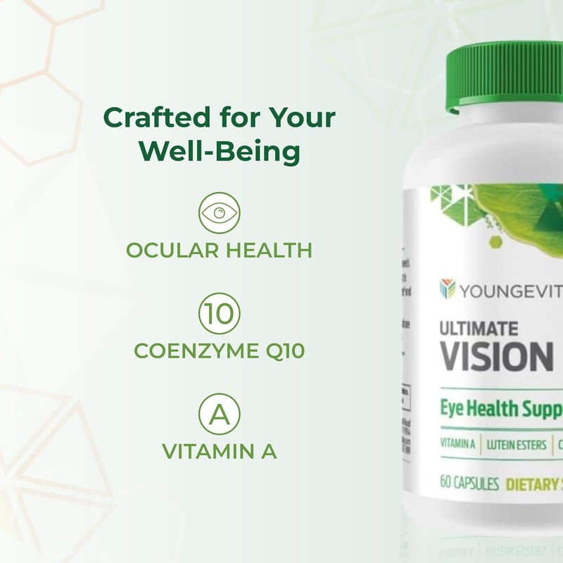 youngevity مكمل فيتامينات ومعادن يوجيفيتي الترا فيجن FX لصحة العين 60 كبسولة - Image 5