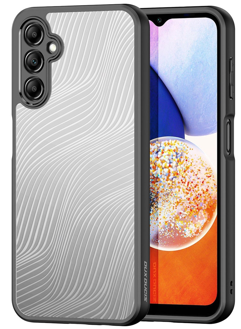 دوكس دوتشيز ايمو جراب لموبايل سامسونج ايه 14 4 جي/ 5 جي جراب نحيف وشفاف مطفي مصنع من البولي يوريثين الحراري بولي كربونات البولي بروبلين سيليكون - اسود - Image 1