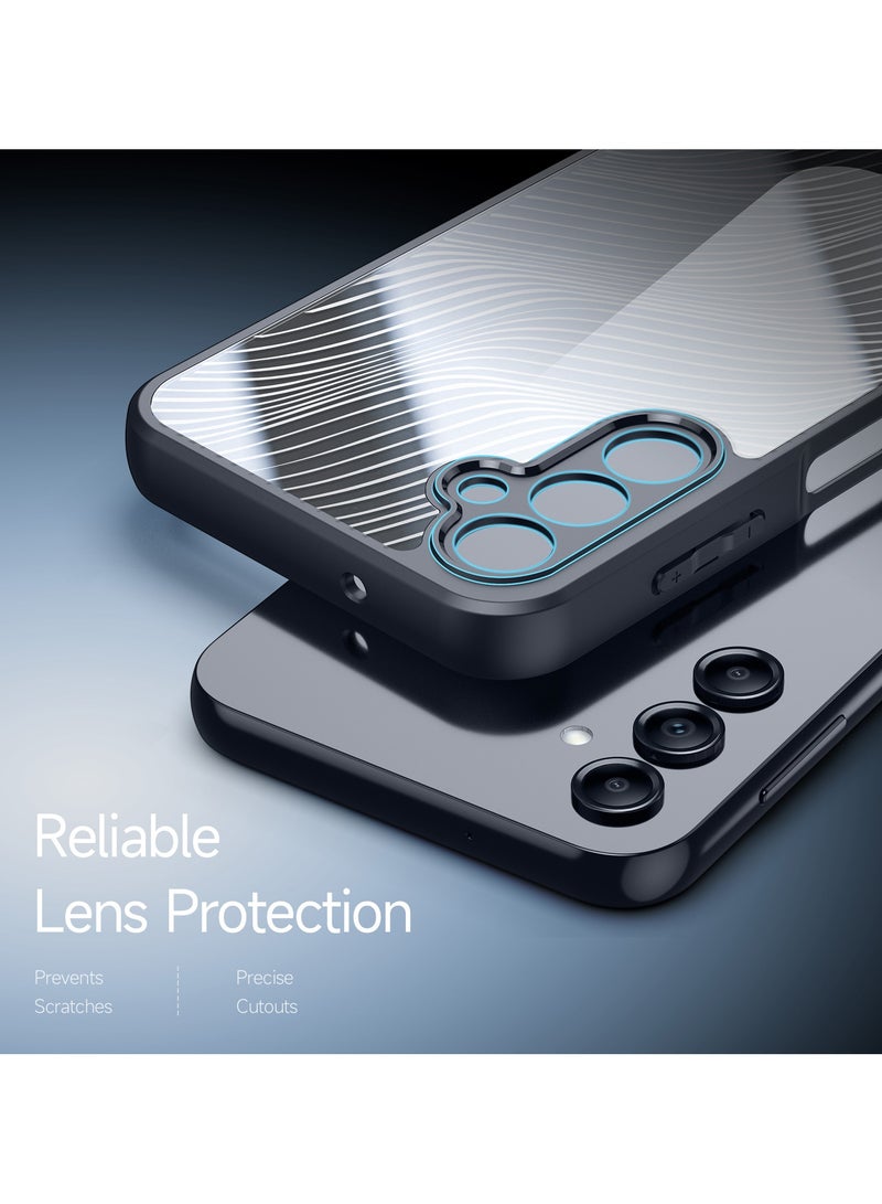 دوكس دوتشيز ايمو جراب لموبايل سامسونج ايه 14 4 جي/ 5 جي جراب نحيف وشفاف مطفي مصنع من البولي يوريثين الحراري بولي كربونات البولي بروبلين سيليكون - اسود - Image 2