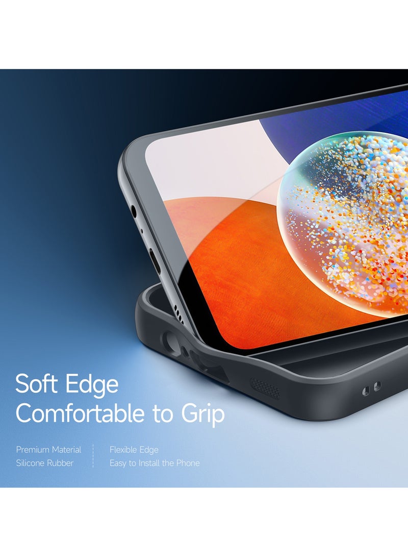 دوكس دوتشيز ايمو جراب لموبايل سامسونج ايه 14 4 جي/ 5 جي جراب نحيف وشفاف مطفي مصنع من البولي يوريثين الحراري بولي كربونات البولي بروبلين سيليكون - اسود - Image 4