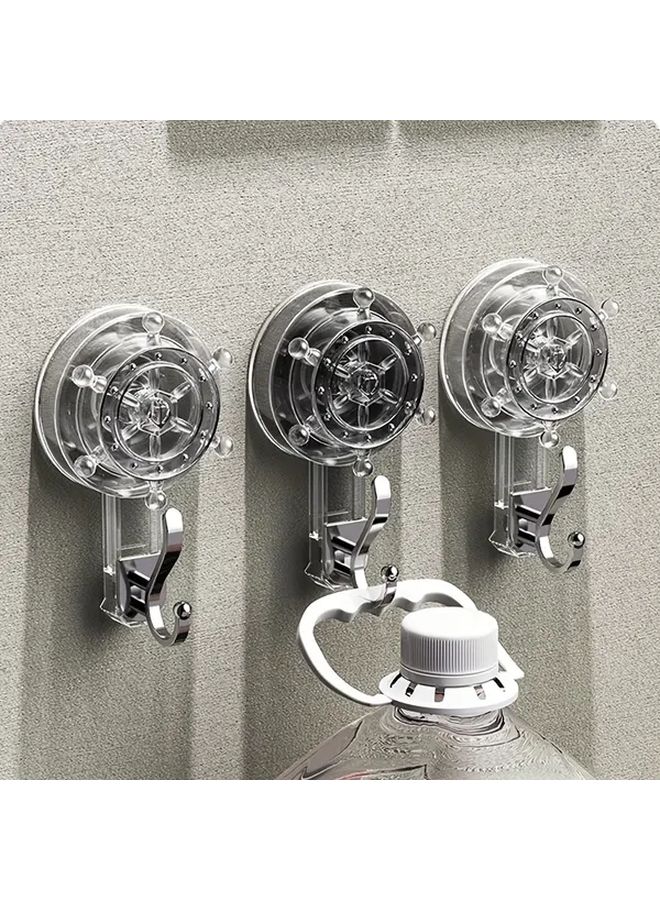 Transparent Grey Adhesive Hook Rotating No Trace Strong Hold No Drilling Required For Kitchen Bathroom - Image 5