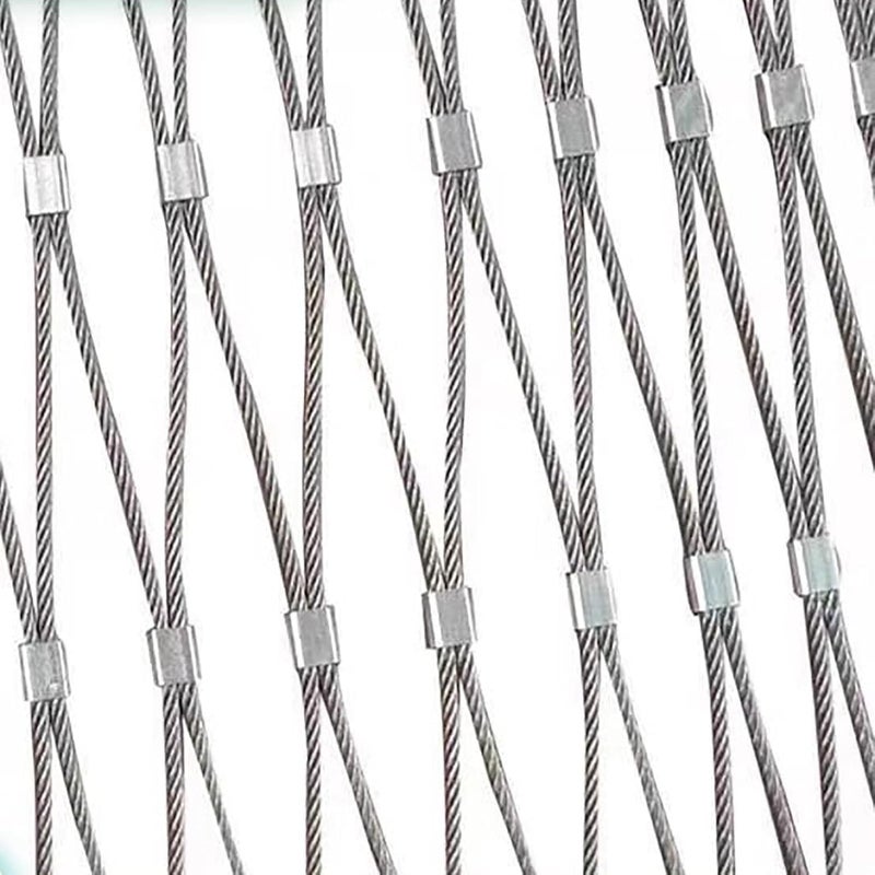 Stainless Steel Rope Wire Mesh High Altitude Anti-Fall Net, Flexible Stainless Steel Wire Rope Netting, Balcony Safety Guard Protective Net for Zoo Cage Fence, Balcony, Stair(Dia1.2mm,15cm Mes - Image 5