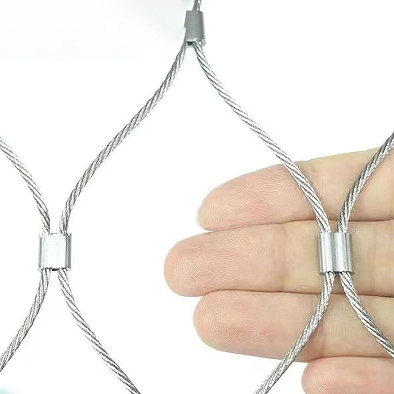Stainless Steel Rope Wire Mesh High Altitude Anti-Fall Net, Flexible Stainless Steel Wire Rope Netting, Balcony Safety Guard Protective Net for Zoo Cage Fence, Balcony, Stair(Dia1.2mm,15cm Mes - Image 4