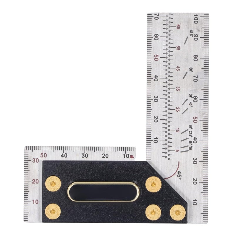 Stainless Steel Carpenter Square Framing Ruler 100mm L Measurements Tool - Image 1