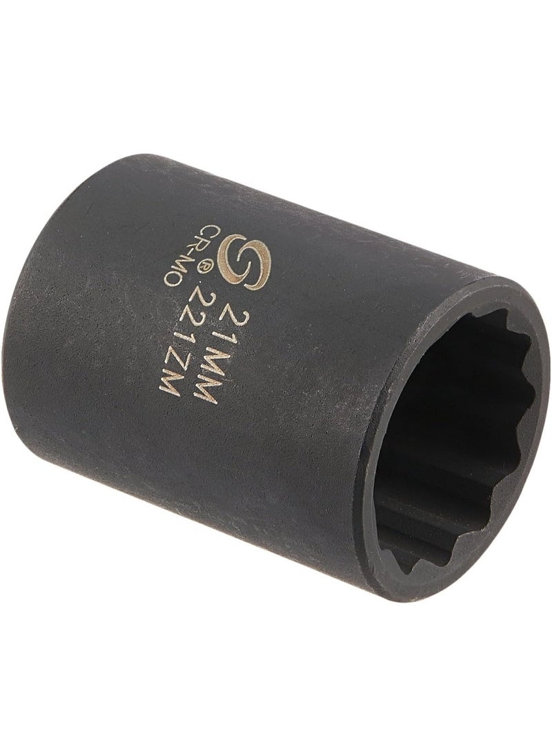 Sunex Tools Sunex 221zm 1/2-Inch Drive 21-mm 12-Point Impact Socket  - Image 1