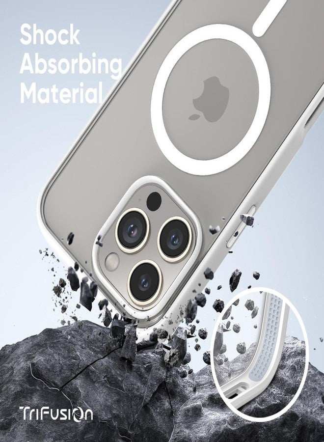 FLOLAB Surtect Tri-Fusion Magnetic for iPhone 16 Pro Case Protective Slim Design Magsafe Compatible Military Grade - White Clear - Image 3