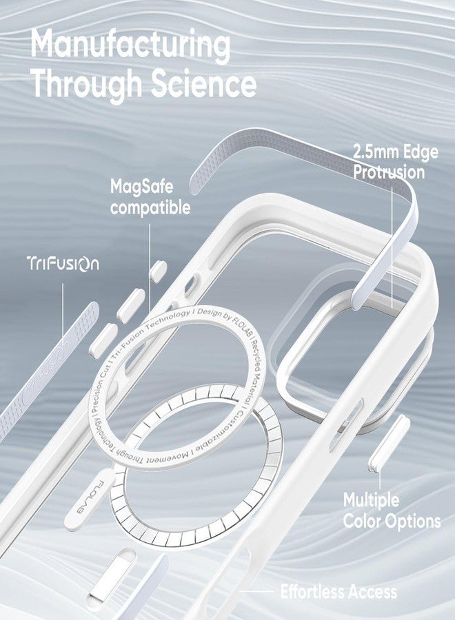 FLOLAB Surtect Tri-Fusion Magnetic for iPhone 16 Pro Case Protective Slim Design Magsafe Compatible Military Grade - White Clear - Image 4