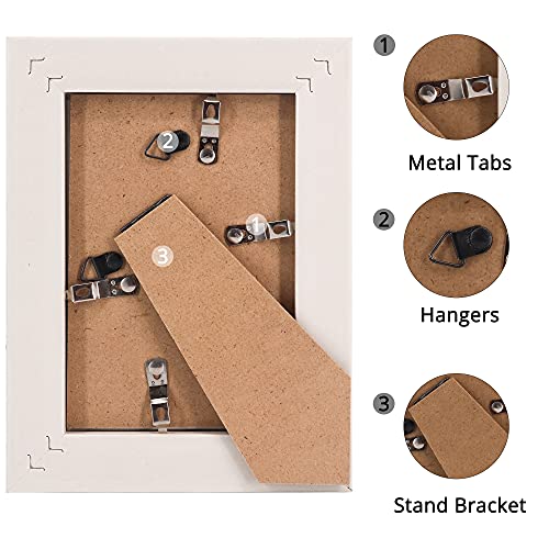 GraduationMall 4x6 Picture Frames, Real Glass, Display Photos for Wall or Tabletop, White with Gold Beads, 2-Pack - Image 5
